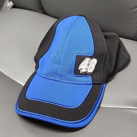 Nascar Accessories - Nascar Hat Jimmie Johnson 48 Lowes Racing Black Blue Racecar Dad Cap Med Large